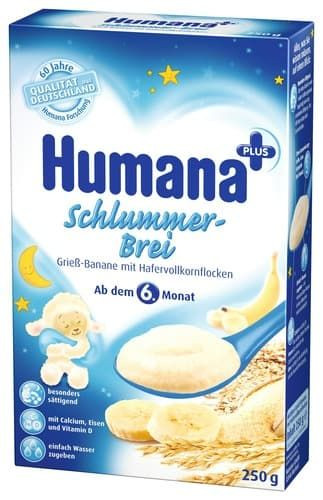 Каша Humana (Хумана) Вечерняя мультизлаковая с бананом с 6 мес, 250 г, мол. 75361