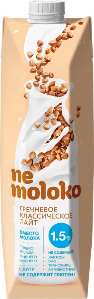 Напиток Nemoloko гречневый классический лайт 1,5% 1 л