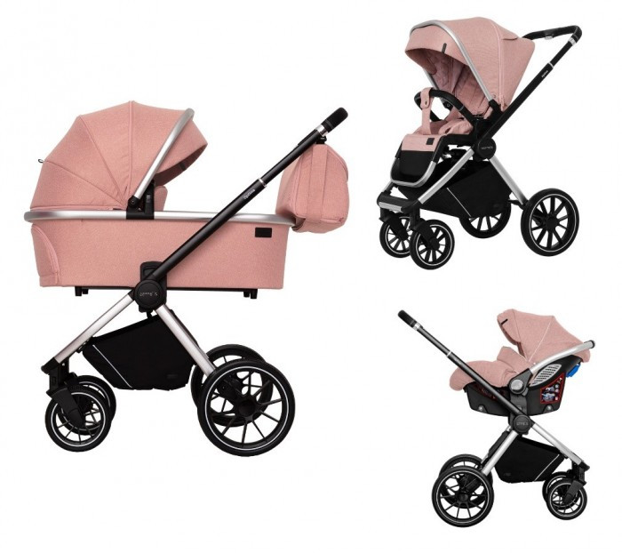 Детская коляска 3 в 1 CARRELLO CRL-6504 Optima Hot Pink
