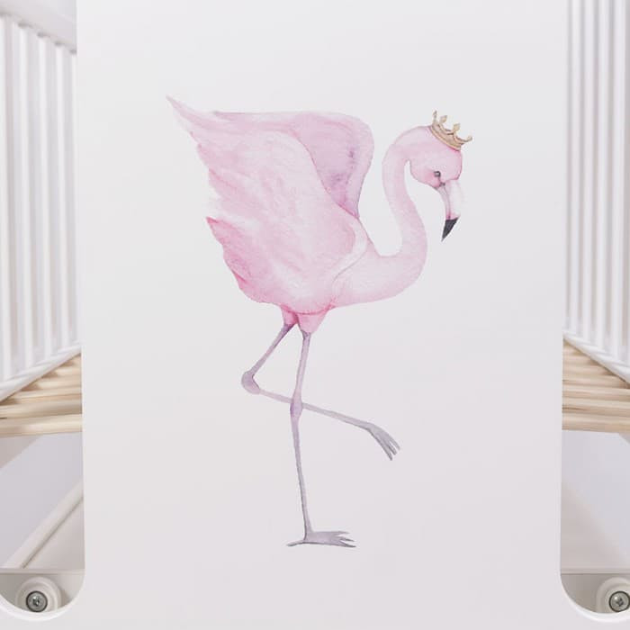 Cot Topotushki Flamingo MDF pendulum white+print
