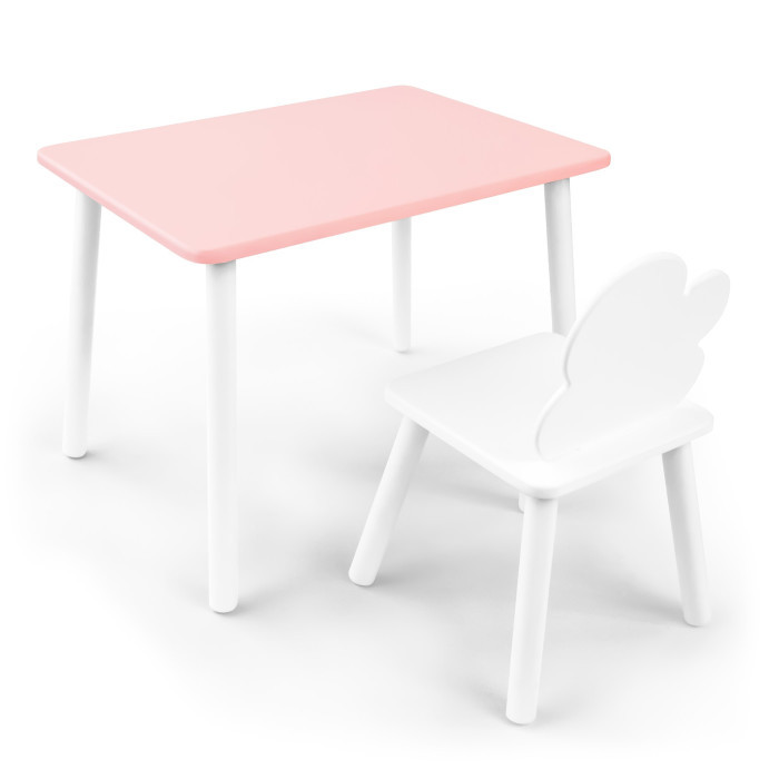 Комплект стол стул Rolti Baby Облачко детский розовый/белый