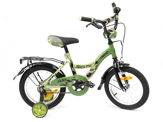Велосипед 2-х колесный 14" Safari ARMY зеленый GT5688 