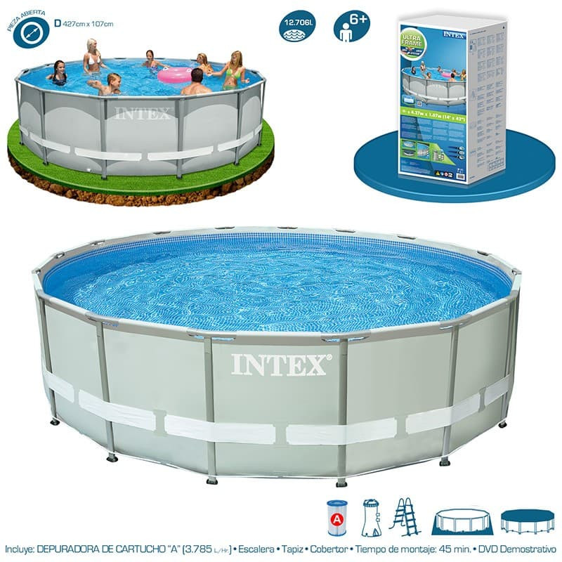 Каркасный бассейн Intex Ultra Frame Pool с аксессуарами 28310