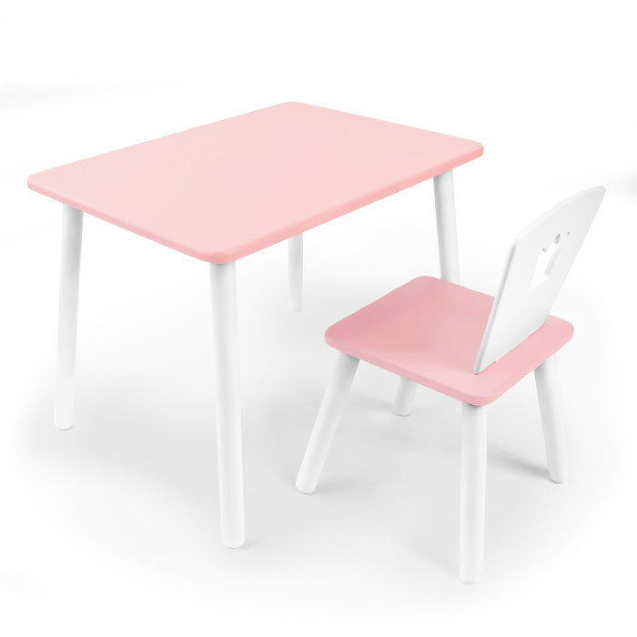 Комплект стол стул Rolti Baby Корона детский розовый/розовый