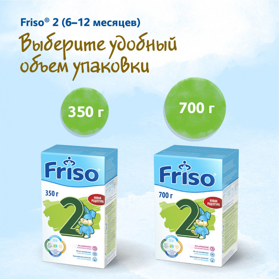 Детская молочная смесь Friso 2 LockNutri Фрисолак 350г с 6 -12 месяцев 