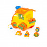 Развивающая игрушка Полесье Логический паровозик Миффи с 6 кубиками №1 в коробке