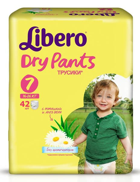 Подгузники-трусики Libero Dry Pants 16-26 кг 42 шт
