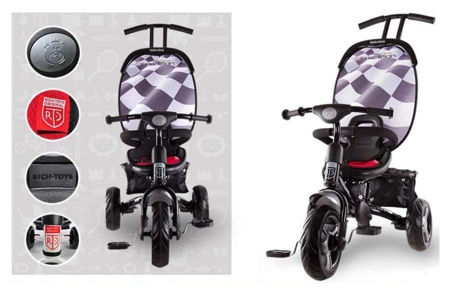 Велосипед трехколесный Lexus Trike Next 2014 черный купить в интернет магазине детских товаров "Денма" 3