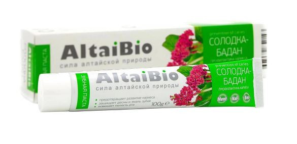 Зубная паста AltaiBio для профилактики кариеса Солодка-Бадан 75 мл