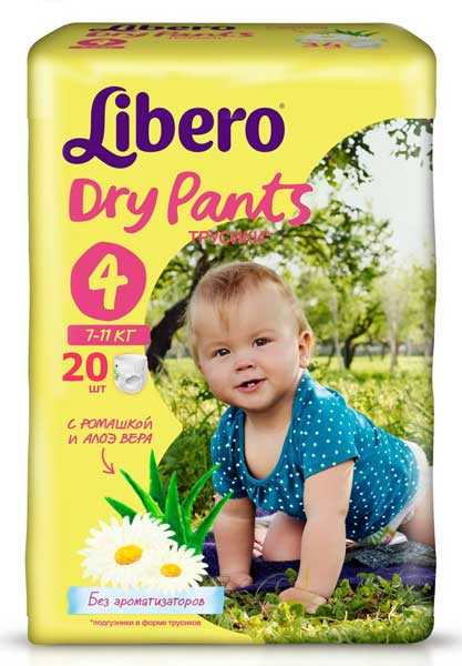 Подгузники-трусики Libero Dry Pants  7-11 кг 20 шт