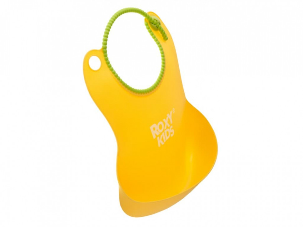 ROXY-KIDS soft bib with pocket and clasp yellow