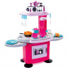 Игровой набор Mochtoys Кухня 78 см со столиками+26 предметов розовая 10146