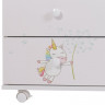 Chest Topotushki Unicorns white+print 4 drawer
