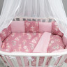 Комплект в кроватку AmaroBaby Нежный танец 15 предметов розовый поплин