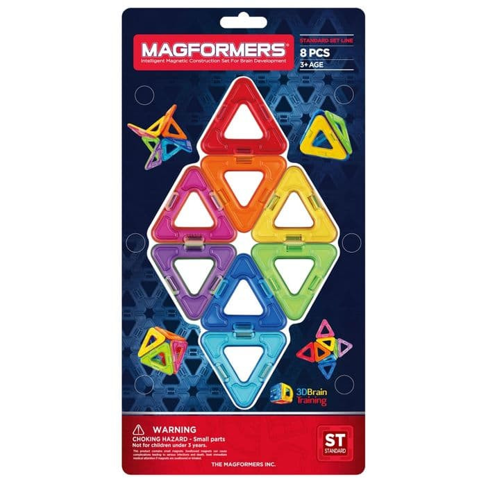 Магнитный конструктор MAGFORMERS Треугольники 8 деталей
