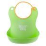 ROXY-KIDS soft bib with pocket and clasp green