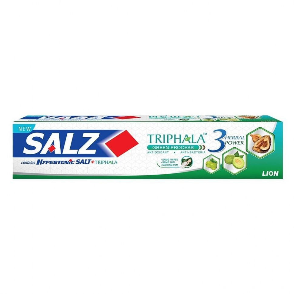 Зубная паста LION Thailand Salz Herbal с гипертонической солью и трифалой 90 гр