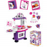 Игровой набор Mochtoys Кухня 78 см со столиками+26 предметов фиолетовая 11051