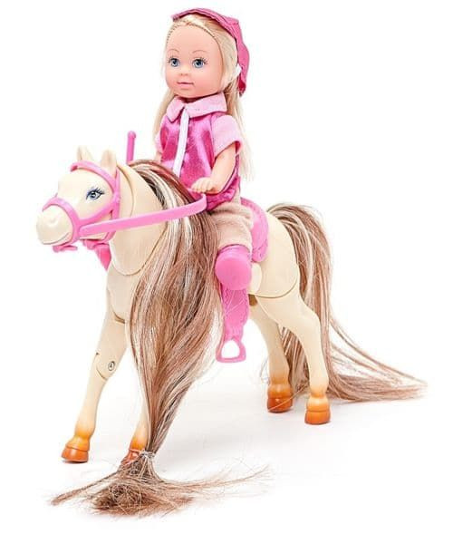 Кукла Simba Еви на прыгающей лошади