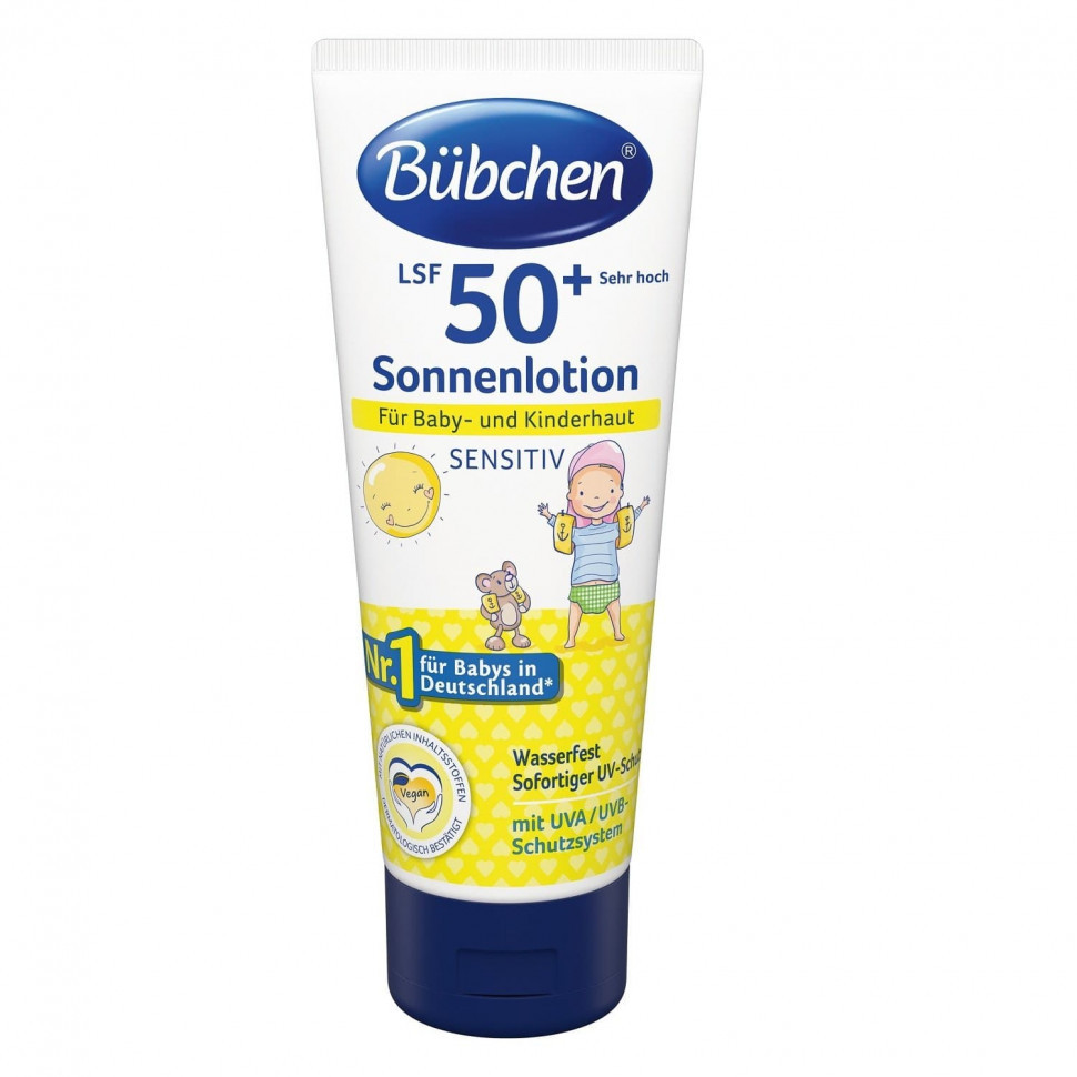 Солнцезащитное молочко Bubchen БЮБХЕН для младенцев и детей с чувствительной кожей ФЗ 50+ 100 мл 