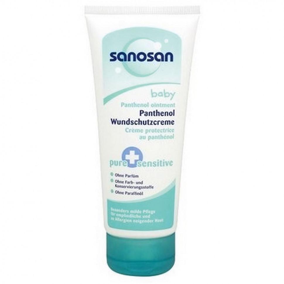 Sanosan Pure+Sensitive Крем детский защитный с пантенолом 100мл купить в интернет магазине детских товаров "Денма"