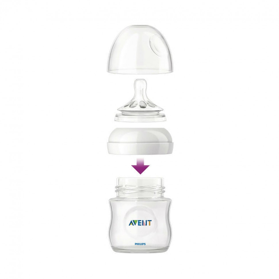 The glass bottle from Philips Avent Natural Series 0 months 120 ml