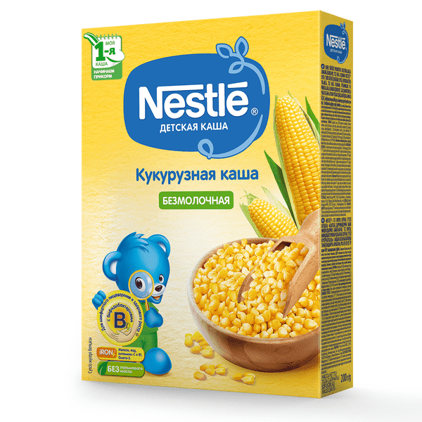Каша Nestle безмолочная кукуруза с 4 мес