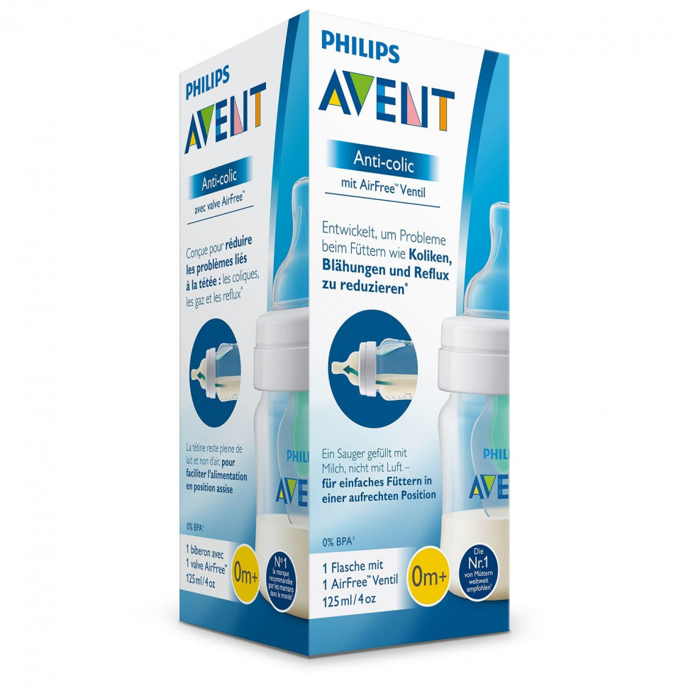 Bottle with valve Philips Avent AirFree Series Anti-colic 0 months 125ml
