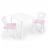 Комплект стол 2 стула Rolti Baby Корона детский белый/лаванда