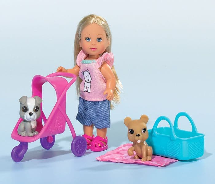 Кукла Simba Еви с двумя собачками и коляской 2