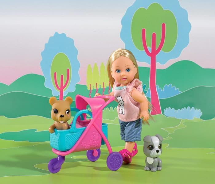 Кукла Simba Еви с двумя собачками и коляской 5