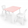 Комплект стол 2 стула Rolti Baby Корона детский розовый/белый
