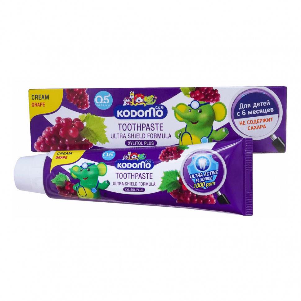 Зубная паста LION Тhailand Kodomo для детей с ароматом винограда 65 гр
